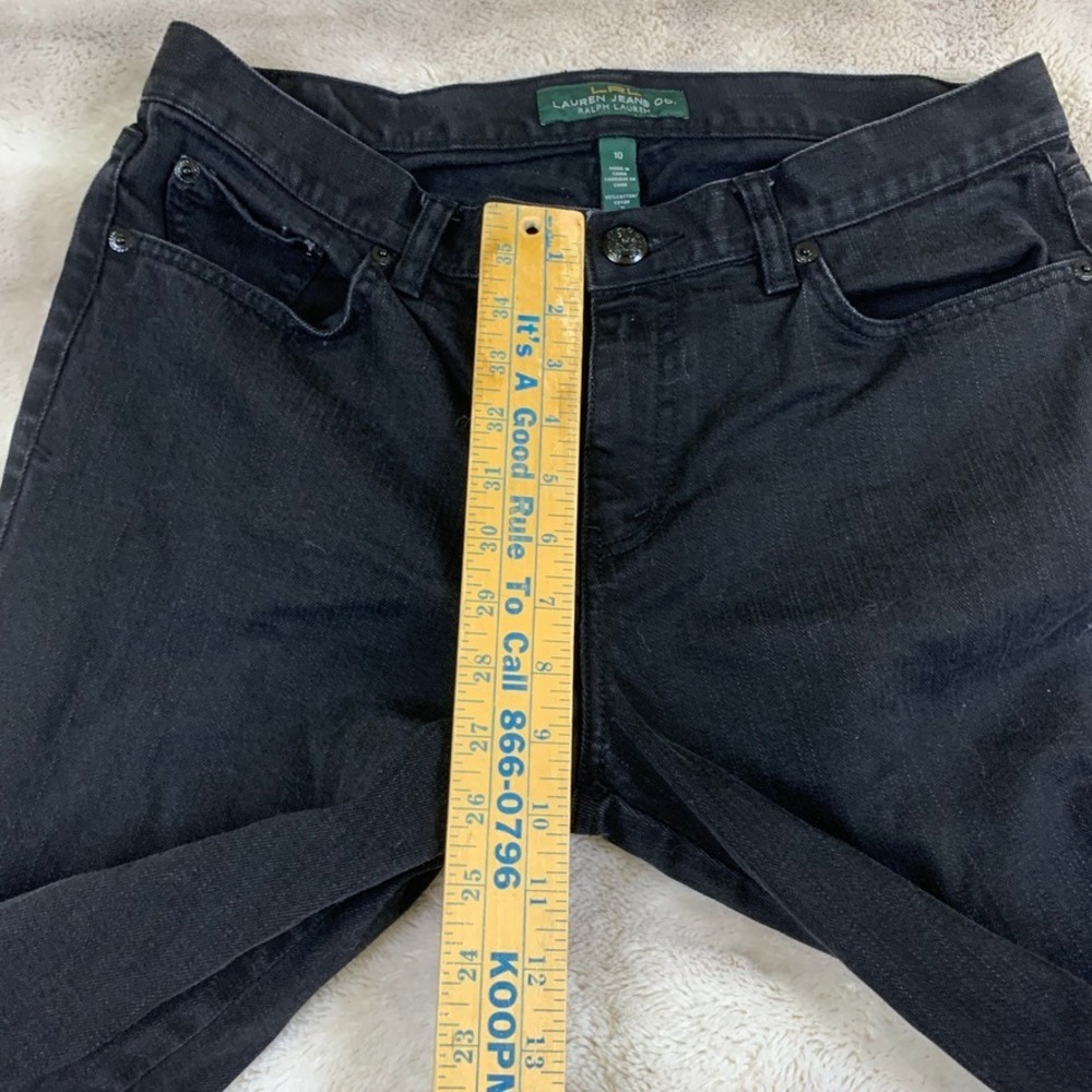 Lauren Ralph Lauren Modern Slim Black Embroidered Beaded Jeans Womens 10 - Picture 4 of 15